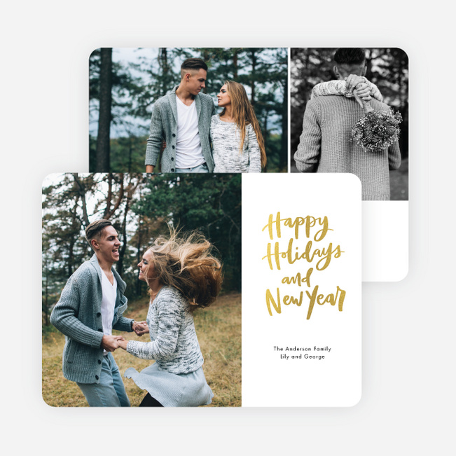 Side Message Holiday Cards - Yellow