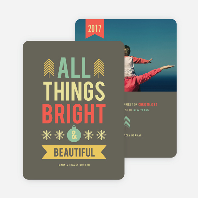 All Things Bright & Beautiful Holiday Cards - Brown