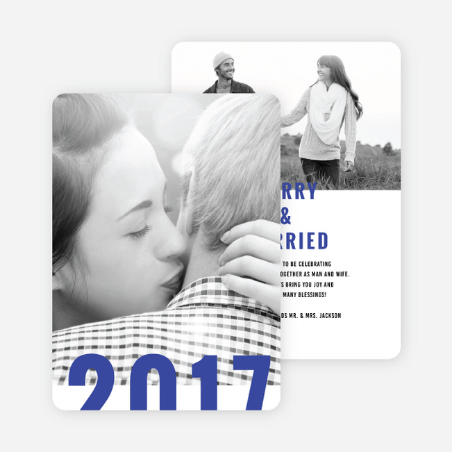 Milestone Year New Year Cards - Blue
