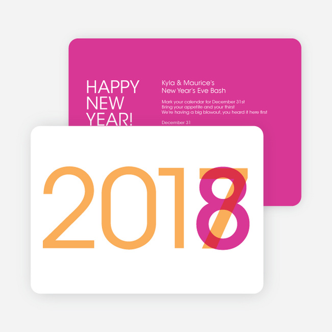 Changing Years New Year’s Party Invitation - Pink