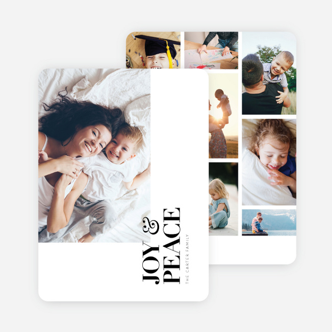 Photo Inspired Holiday Cards - Black