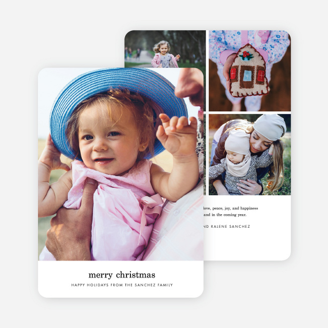 Simple Wish Family Photo Holiday Cards - Black