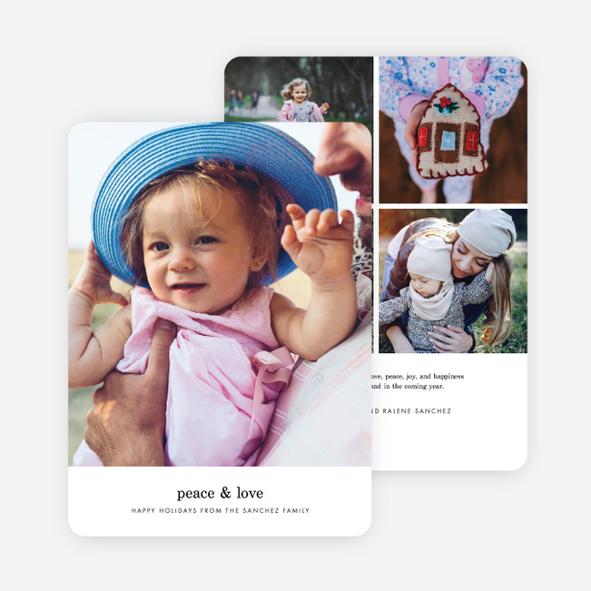 Simple Wish Family Photo Holiday Cards - Black