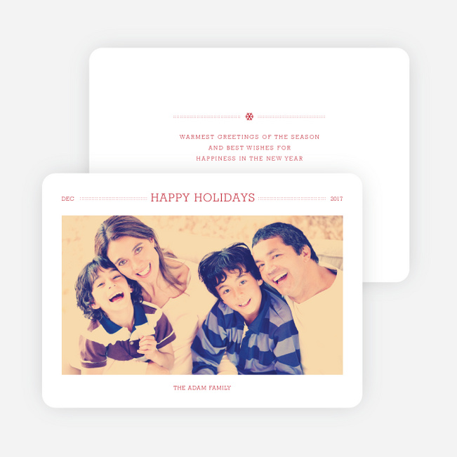 Simply Chic Happy Holiday Cards - Red