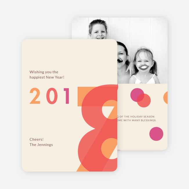 Changing Years New Year Cards - Beige