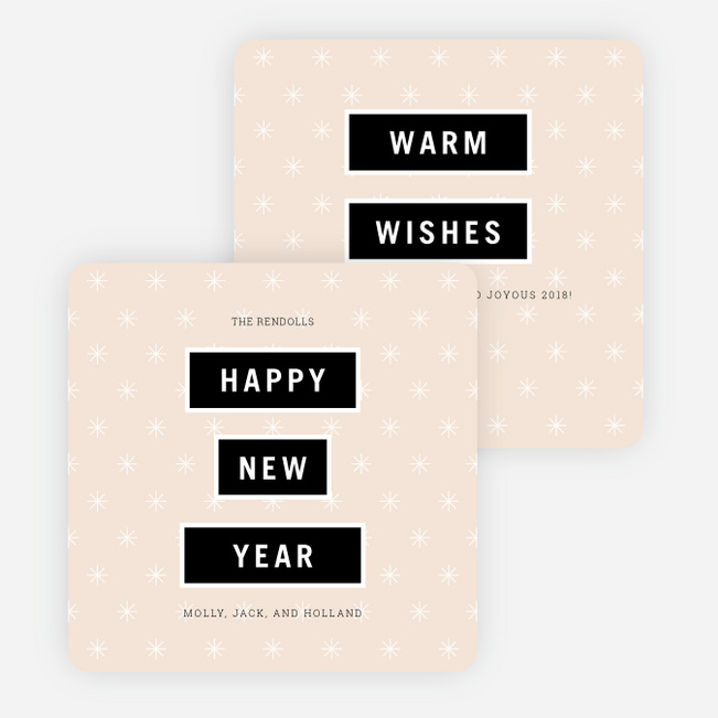 Modern and Bold New Year Cards - Pink