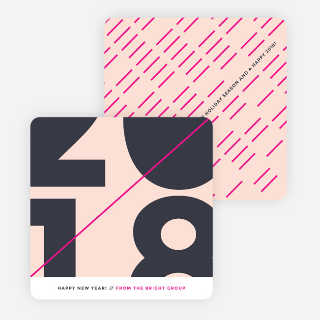 Pure Happiness New Year Cards - Pink