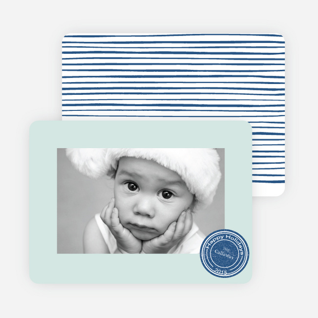Putting a Stamp on the Holidays Cards - Blue