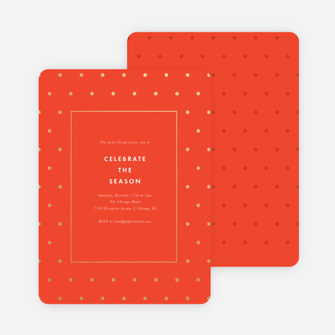 Tis the Season Corporate Holiday Invitations - Orange