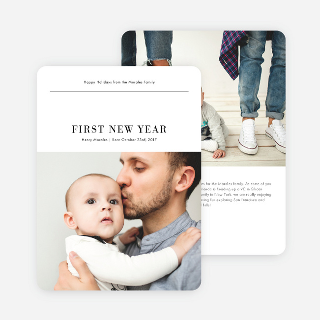 Huge Announcement Christmas Cards - Black