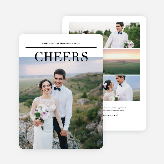 Magazine Cover Christmas Cards - Black