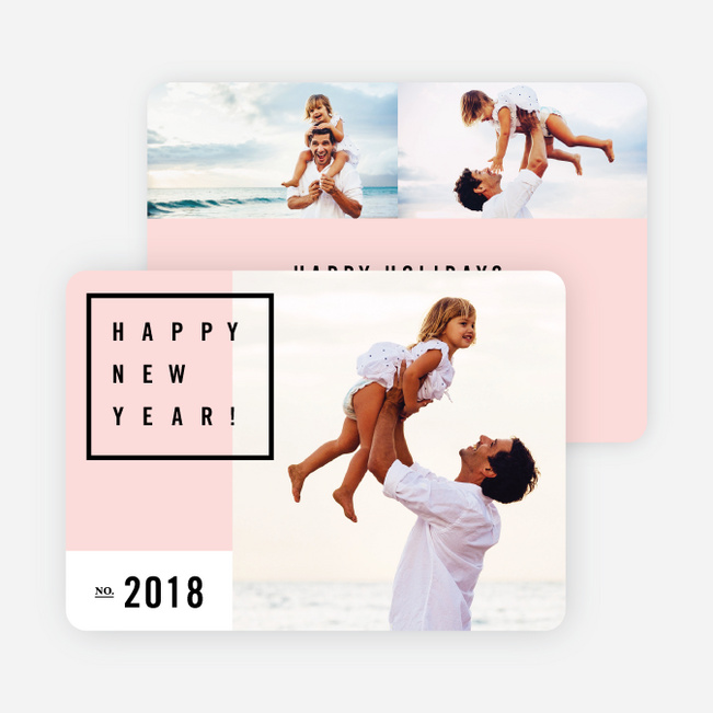 Be Modern New Year Cards - Pink