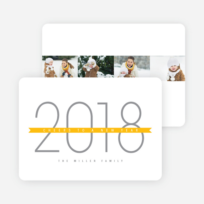 New Year, New Beginnings Cards - Yellow