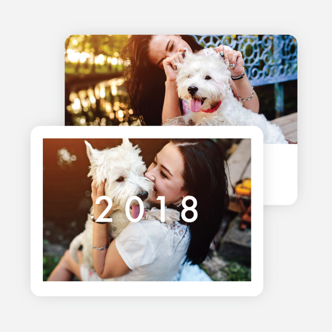 Photo First Holiday Cards - Black