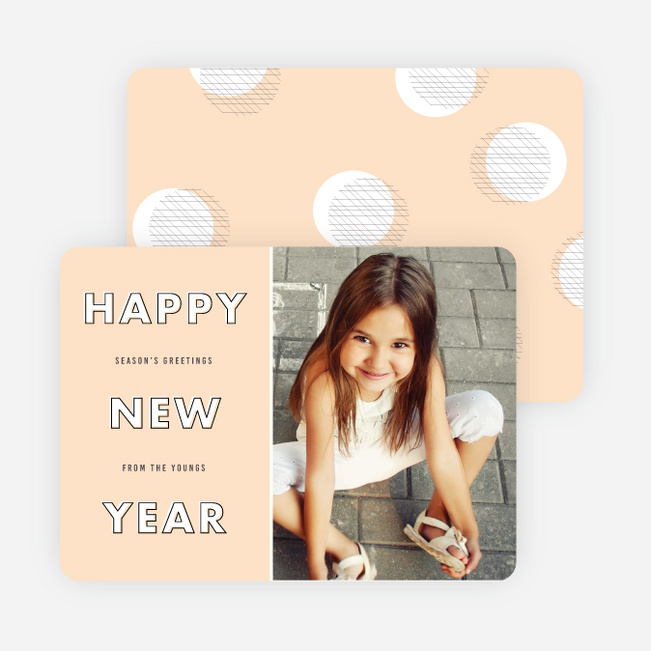 Stylized Type New Year Cards - Orange