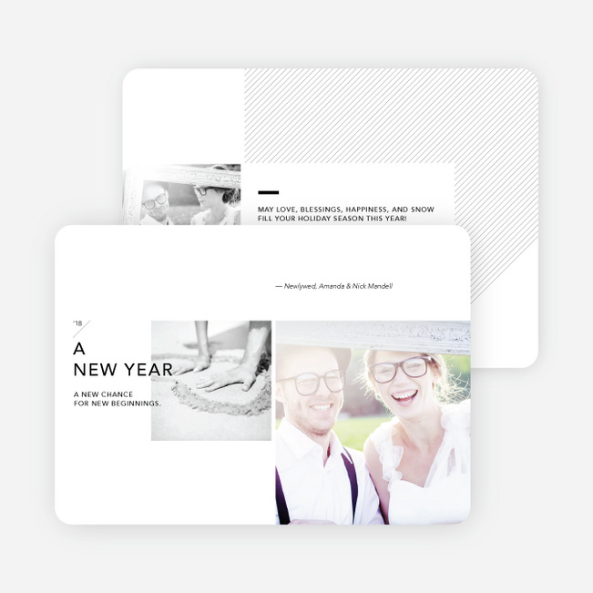 A New Year, A New Chance New Year’s Cards - Black