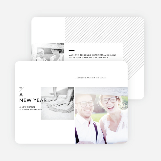 A New Year, A New Chance New Year’s Cards - Black