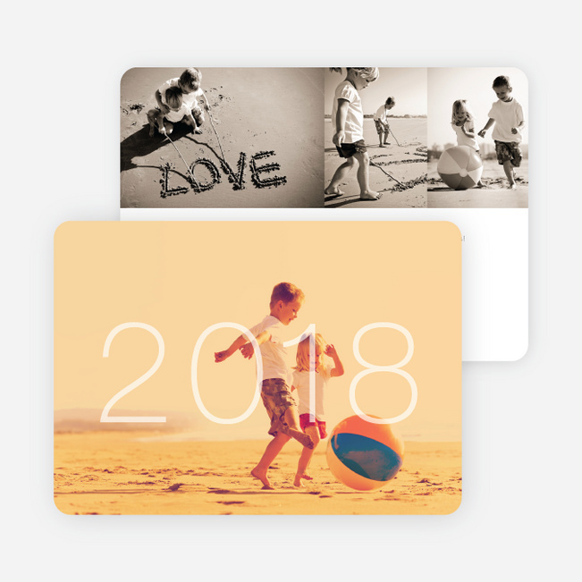 Simply Photo New Year’s Card - White