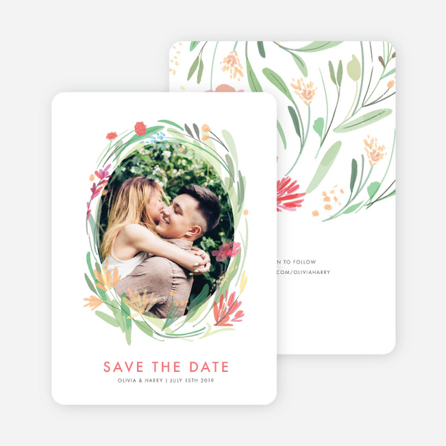 Spring Garden Save the Date Cards - Multi