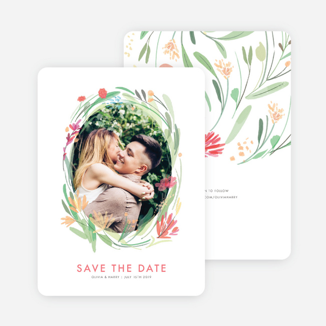 Spring Garden Save the Date Cards - Multi