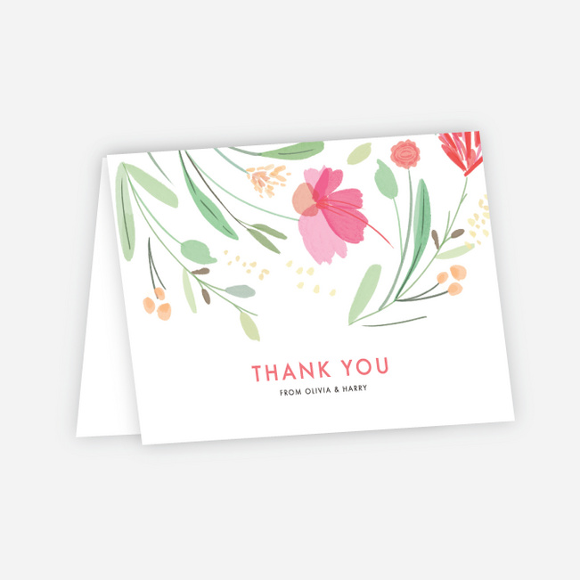 Spring Garden Wedding Thank You Cards - Multi