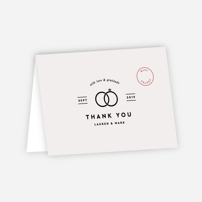 Artisanal Countryside Wedding Thank You Cards - Beige
