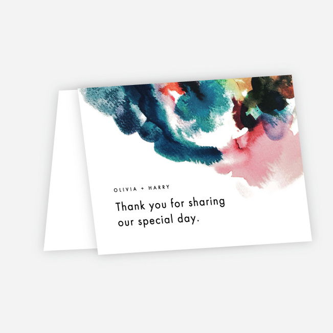 Gallery Art Wedding Thank You Cards - Multi