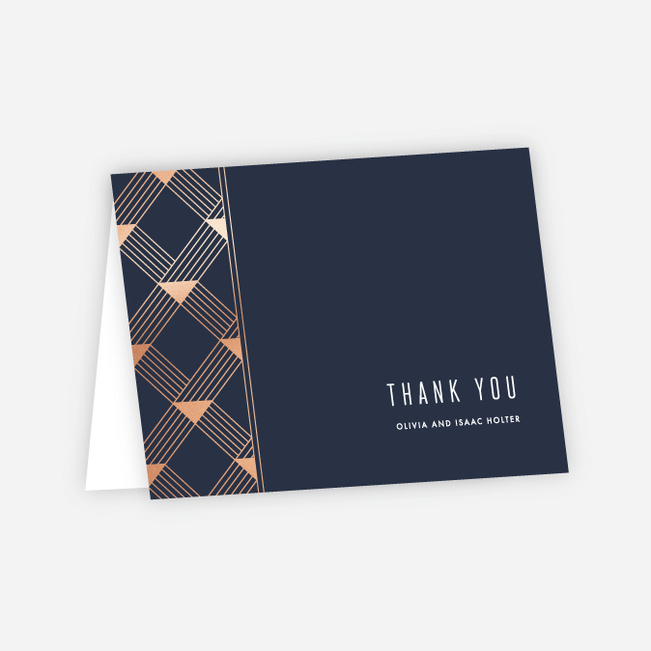 Love Angles Wedding Thank You Cards - Blue