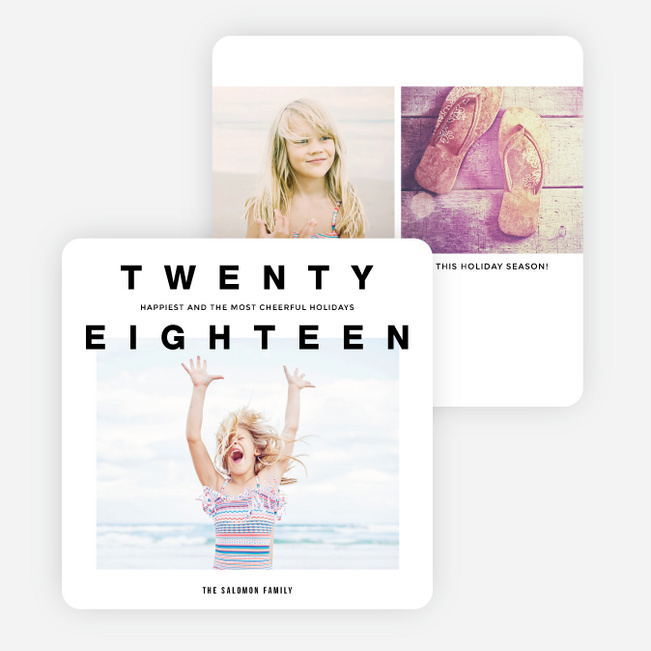 Big Announcement New Year Cards - Black