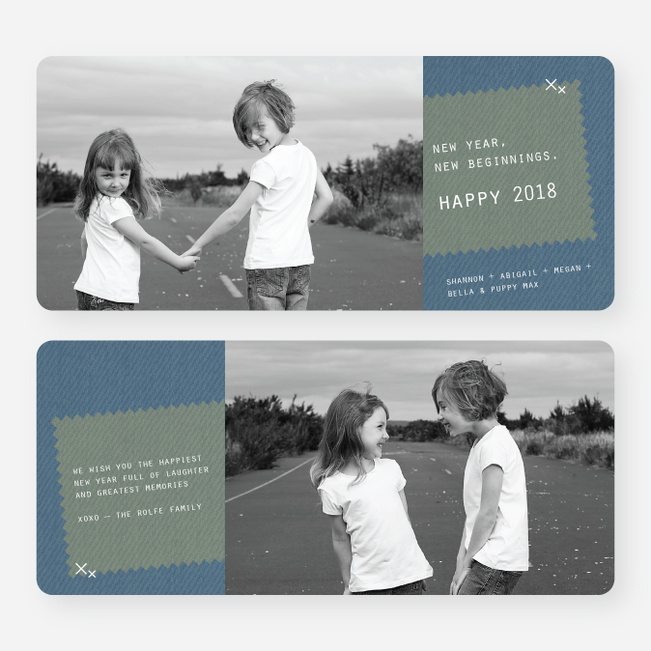 Denim Jeans Holiday Cards - Blue