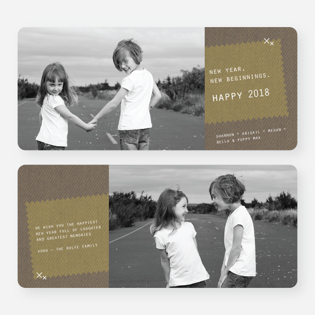 Denim Jeans Holiday Cards - Brown