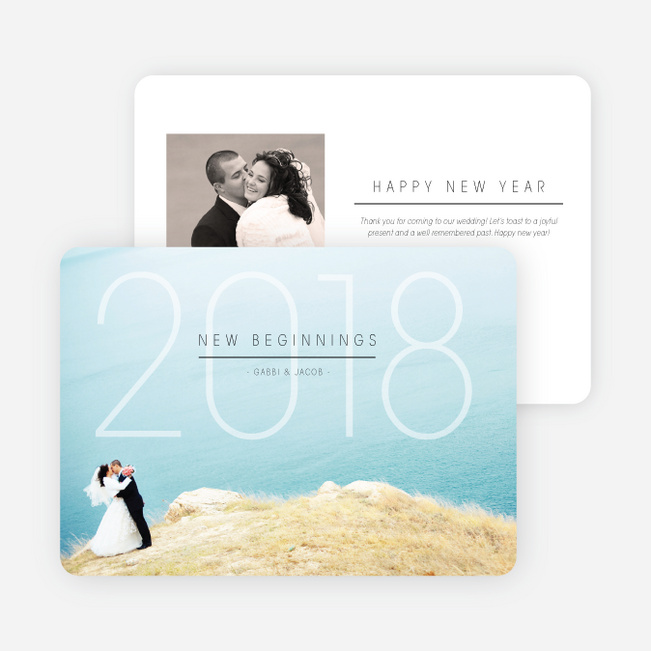 New Beginnings New Year’s Cards - Black