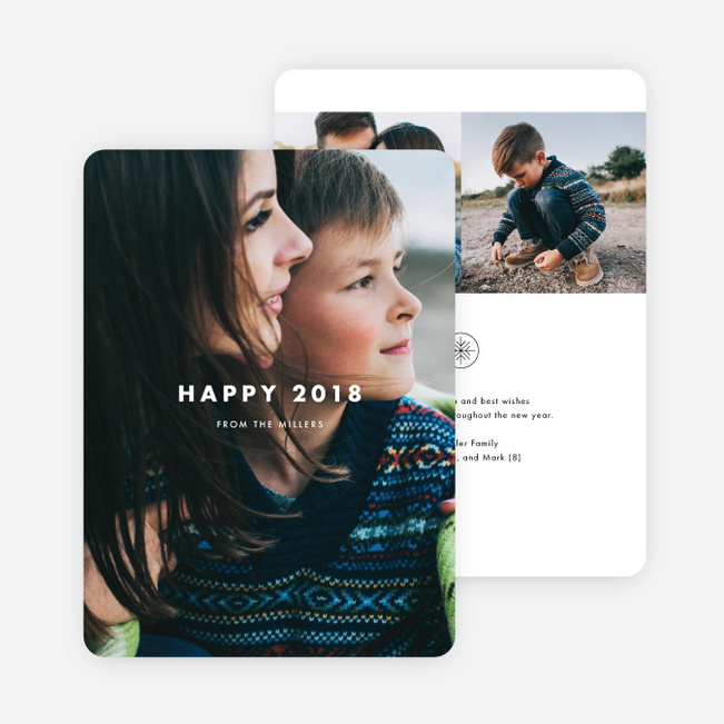 Photo Impression Holiday Cards - Black