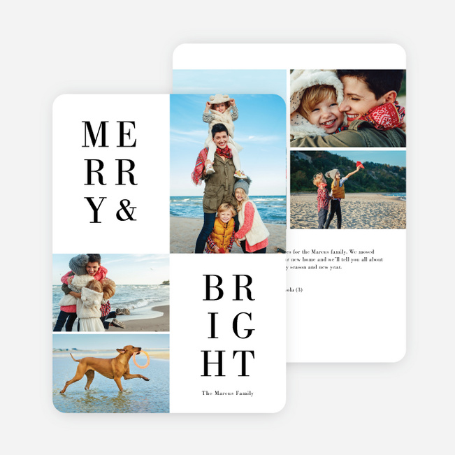 My Type Holiday Cards - Black