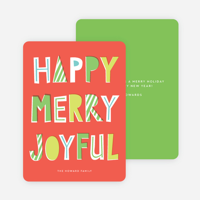 Playful Wishes Holiday Cards - Red