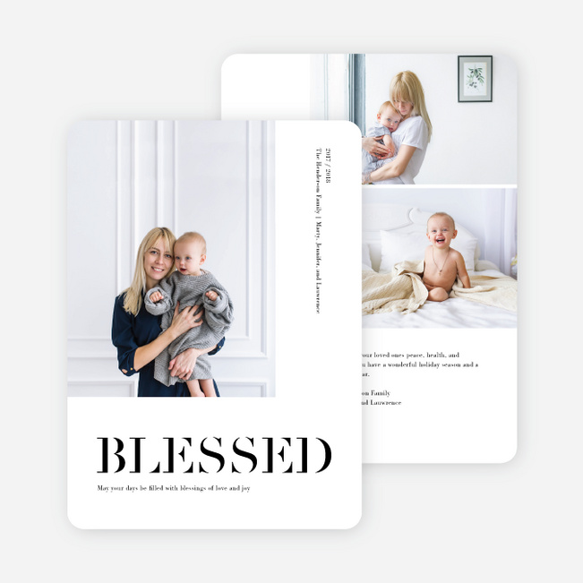 Uniquely Blessed New Year Cards - Black