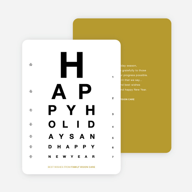 Happy Holidays Corporate Eye Chart Cards | Paper Culture happy-holidays-corporate-eye-chart-cards-paper-culture