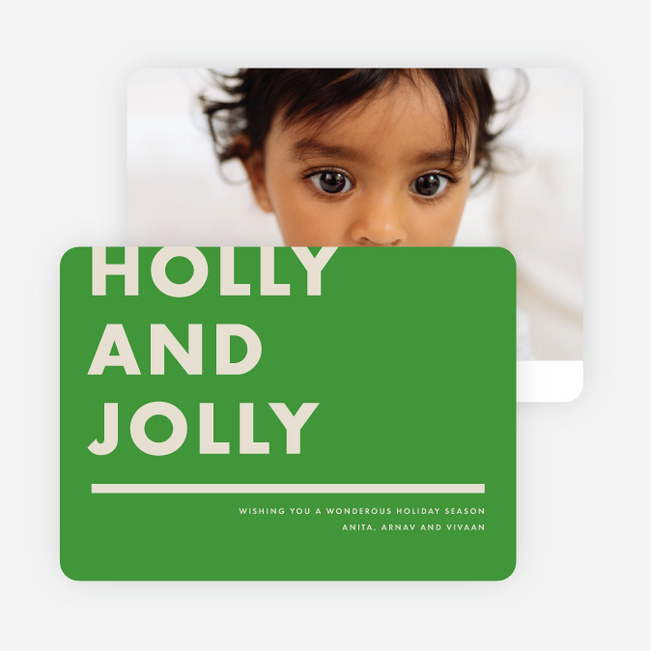 Holly & Jolly Holiday Cards - Green