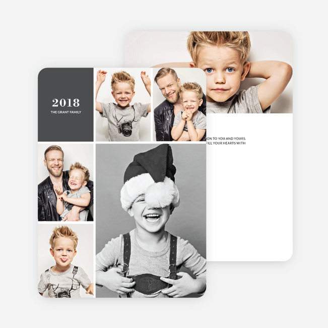 New Year’s Card Photo Collage - Gray