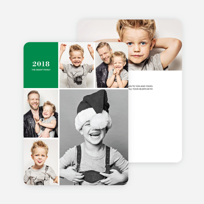 New Year’s Card Photo Collage - Green