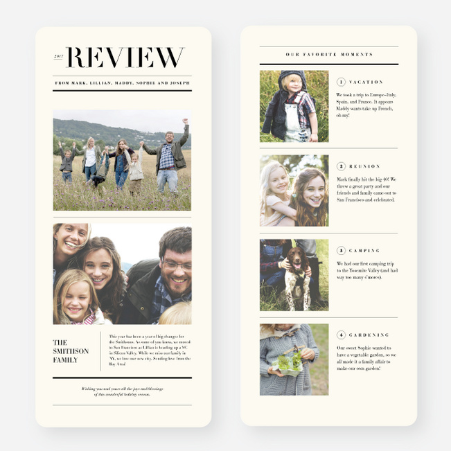 Perfect Review Holiday Cards - Beige