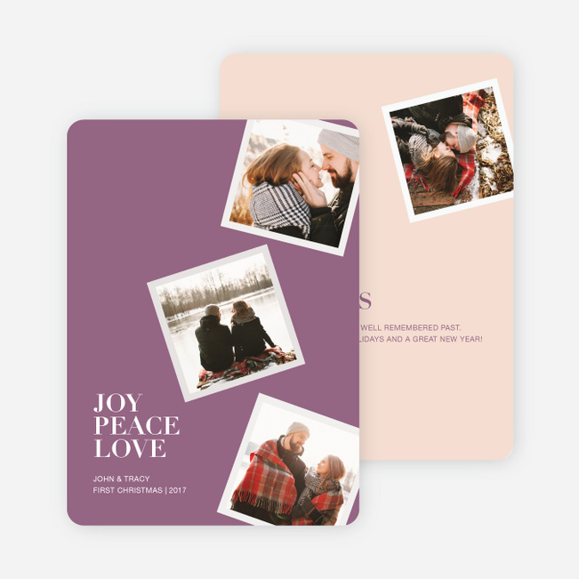 It’s Raining Photos Holiday Cards - Purple
