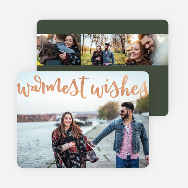 Warm Wishes Holiday Cards - Green