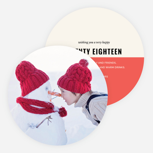 All Photo New Year Cards - Red