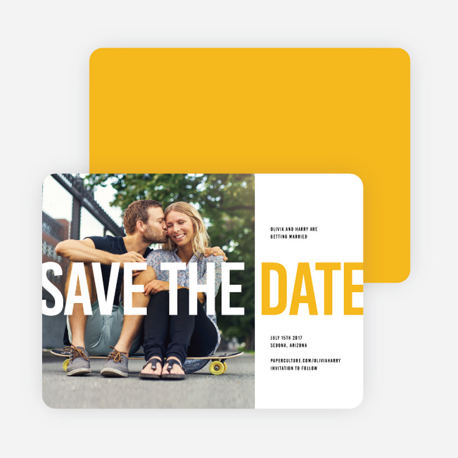 Color Type Save The Dates - Yellow