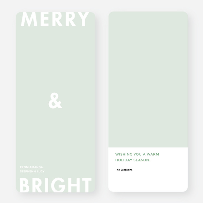 Top to Bottom Holiday Cards - Green