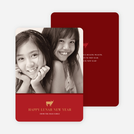 Year of the Ox – Happy Chinese New Year - Red
