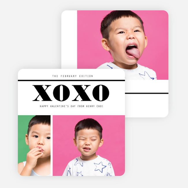 Masthead XO Valentine’s Day Cards - Black