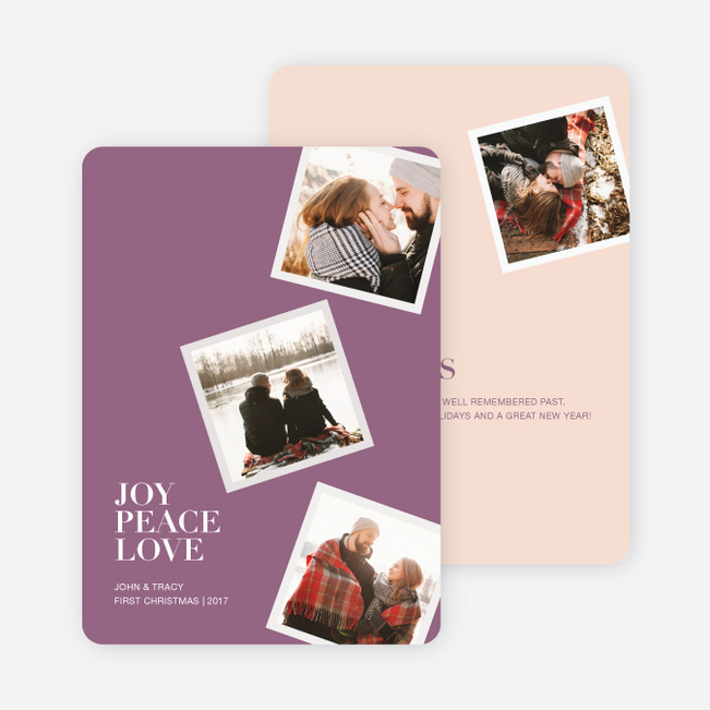 It’s Raining Photos Holiday Cards - Purple