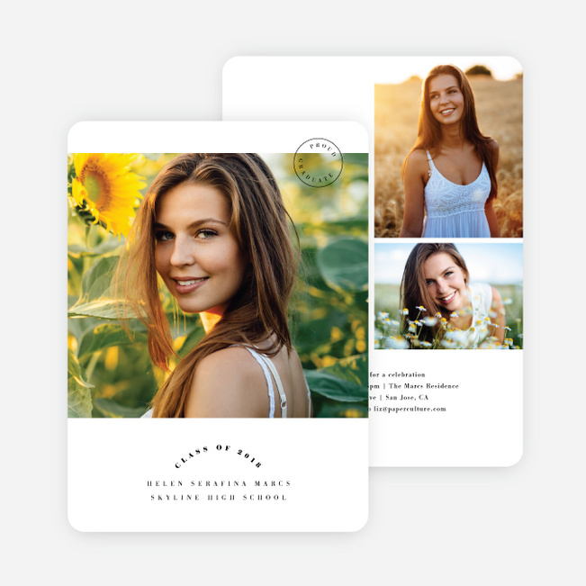 Seal of Approval Graduation Invitations - Black